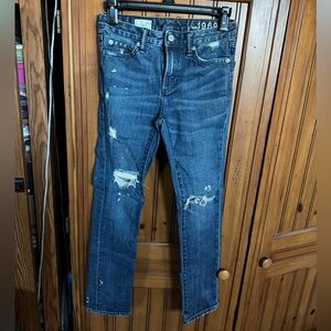 GAP Dark Blue Distressed Skinny Jeans